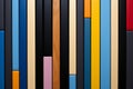 Abstract Multicolored Stripes Generating Striking Contrast and Rhythm on Background