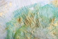 Abstract multicoloured textured background. Turquoise and gold colours.