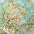 Abstract multicoloured textured background. Turquoise and gold colours.