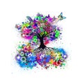 Abstract multicolored Tree