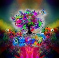 Abstract multicolored Tree Royalty Free Stock Photo