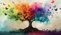 Abstract multicolored Tree Royalty Free Stock Photo