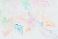 Abstract multicolored watercolor hand drawn image for splash delicate, elegant background, colorful shades on white Royalty Free Stock Photo