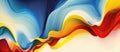 Abstract multicolored waves background. Generative ai