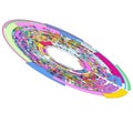 The abstract multicolour circle image.