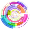 The abstract multicolour circle image.