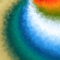 Abstract multicoloured background with spirlal gradient. Brush distortion