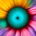 Abstract multicoloured flower background. Generative AI