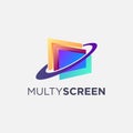 Abstract multy screen logo icon vector template