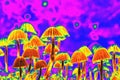 Abstract mushrooms