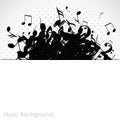 Abstract music background with notes,