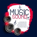 Abstract music background with three speakers Royalty Free Stock Photo