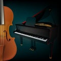 Abstract music background with violin and piano Royalty Free Stock Photo