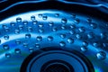 Abstract music background, water drops on CD/DVD Royalty Free Stock Photo