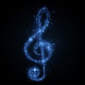 Abstract music clef background. Vector illustration. Royalty Free Stock Photo