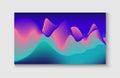 Abstract Music Cover, Equalizer Motion, Liquid Wavy Flyer. Wavy Gradient Vector Royalty Free Stock Photo