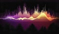 abstract music equalizer wave background, vector illustration eps10 Royalty Free Stock Photo