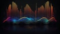 abstract music equalizer wave background, vector illustration eps10 Royalty Free Stock Photo