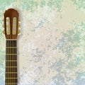 Abstract music grunge background with guitar Royalty Free Stock Photo