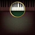 Abstract music grunge background with piano Royalty Free Stock Photo