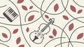 Abstract Music Lines and Notes Pattern Vector Design, vector design Generative AI Royalty Free Stock Photo