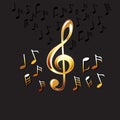 Abstract music notes background. Music Background.