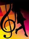 Abstract music notes design for music background use Royalty Free Stock Photo