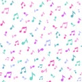 Abstract music seamless pattern background vector illustration for your design. Royalty Free Stock Photo