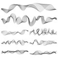 Abstract music sound waves pulse vector set