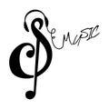 Abstract Music Symbol. Vector Illustration Royalty Free Stock Photo