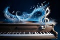 abstract musical background with piano and notes Royalty Free Stock Photo