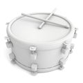 Abstract musical instrument concept drum with pair of drumsticks