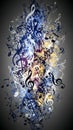 Abstract Musical Notes and Swirls Artistic Design Royalty Free Stock Photo