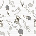 Abstract musical seamless pattern. Royalty Free Stock Photo
