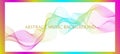 Abstract musical wave element of colored lines on white background for design. Vector illustration Royalty Free Stock Photo