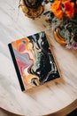 Abstract Musings: Vibrant Pastel Sketches in an Open Ebony Book