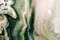 Abstract muted green bubbles and waves. Acrylic Fluid Art. Art Deco marbling background or texture