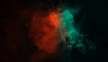 Abstract mystery smoke background .Blue and Red overlays texture fog