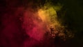 Abstract mystery smoke background . Yellow and Red texture overlays fog