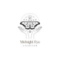 Abstract Mystic Butterfly Moth and Eye Logo Design