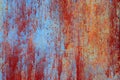 Abstract mystical bloody background with rusty metal texture in