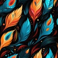 Abstract Native Patterns: Seamless Acrylic Design AI Generated