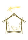 Abstract nativity symbol