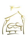 Abstract nativity symbol