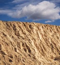 Abstract natural background. Yellow Surface Sand Quarry Slope. Natural Clay Mining