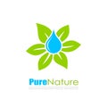 Abstract natural leaf logo