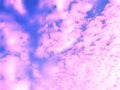 Abstract nature background of colorful pastel puffy & fluffy soft clouds on beautiful vivid & vibrant blue sky in morning sunlight Royalty Free Stock Photo