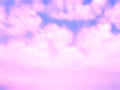 Abstract nature background of colorful pastel puffy & fluffy soft clouds on beautiful vivid & vibrant blue sky in morning sunlight Royalty Free Stock Photo