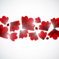 Abstract nature background. Red flowers. Royalty Free Stock Photo