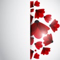 Abstract nature background. Red flowers. Royalty Free Stock Photo